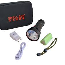 Torch Small Sun Flashlight With fabric black Case