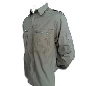 F116 PLAIN KHAKI SHIRT (L)