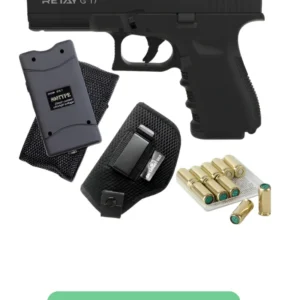Retay G17 Blank Gun Black with Taser , Holster & 10 bullets