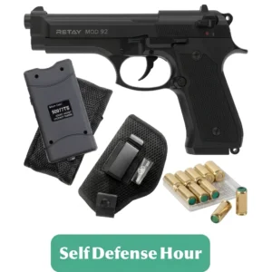 Retay Mod 92 Blank Gun with Taser, Holster & 10 Bullets