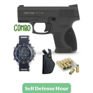 Retay P114 9MM Blank Gun with Watch , Holster & 10 Bullets