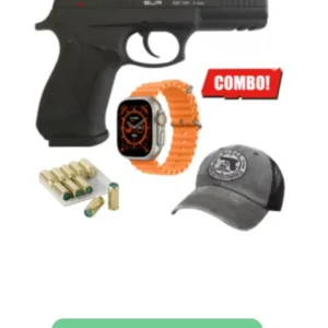 SUR BRT M9 Blank Gun Black with Watch ,Cap & 10 Bullets