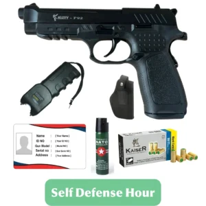 Kuzey F92 Blank Gun, Taser, Card Permit, Pepper Spray