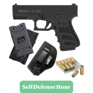 Retay Glock 19 Blank Gun with Taser, Holster & 10 Bullets